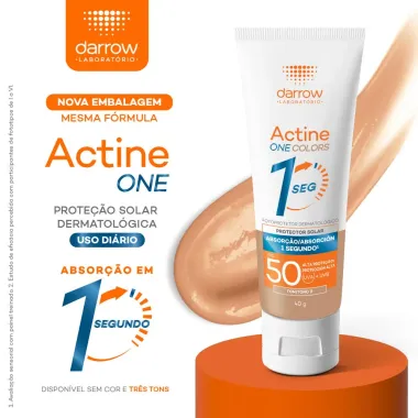 Protetor Solar One Actine Colors FPS 50 1 Segundo Cor Tom 2 40g