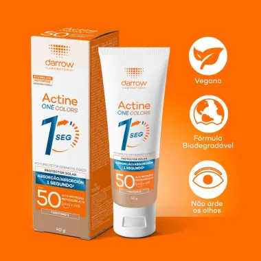 Protetor Solar One Actine Colors FPS 50 1 Segundo Cor Tom 2 40g
