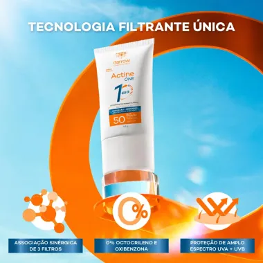 Protetor Solar Facial Actine One Colors FPS 50 1 Segundo Cor Tom 3 40g