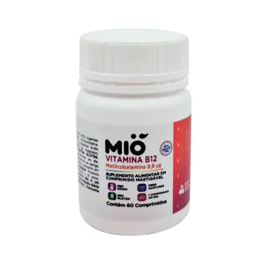 Vitamina B12 Mió Sabor Frutas Vermelhas com 60 Comprimidos Mastigáveis