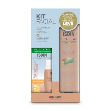 Isdin Fusion Water Color Cor Média FPS 50 50ml e + R$9,90 Leve Isdin Micellar Solution 400ml