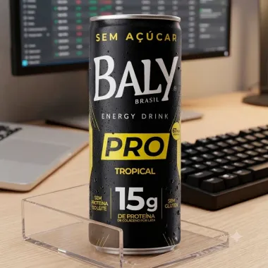 En&eacute;rgico Baly Brasil Energy Drink PRO Tropical com 15g de Prote&iacute;na de Col&aacute;geno Sem A&ccedil;&uacute;car 250ml