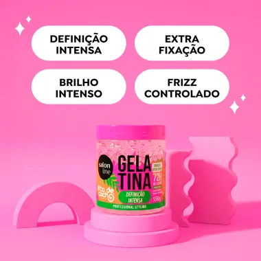 Gelatina Salon Line #todecacho Defini&ccedil;&atilde;o Intensa Fixa&ccedil;&atilde;o Extra Forte 550g