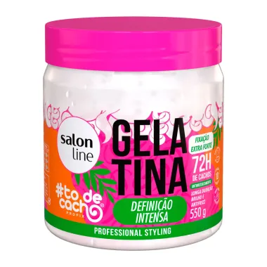 Gelatina Salon Line To de Cacho Defini&ccedil;&atilde;o Intensa Fixa&ccedil;&atilde;o Extra Forte 550g