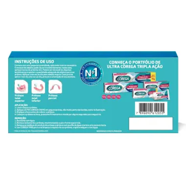 Corega Ultra Creme Fixador de Dentadura Tripla Ação Sem Sabor 70g + 50% Desconto Corega Ultra 20g