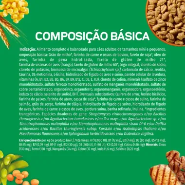 Ra&ccedil;&atilde;o para C&atilde;es Dog Chow Premium Adultos Minis e Pequenos Sabor Carne e Frango 900g