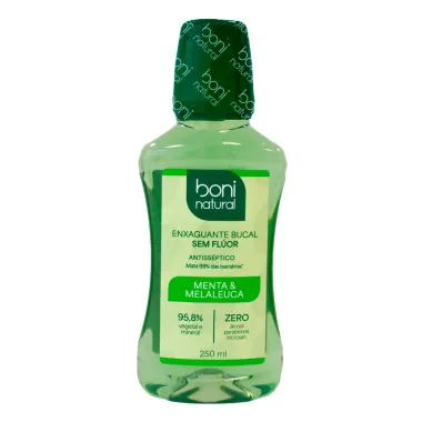 Enxaguante  Bucal Sem Flúor Boni Natural Menta & Melaleuca 250ml