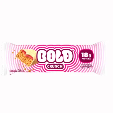 Barra de Proteína Bold com 20g de Proteína  Sabor Morango & Chantilly 60g