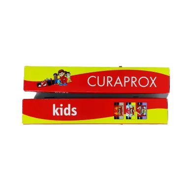 Escova Dental Curaprox Kids Vermelha + Creme Dental Kids e 1 Chaveiro