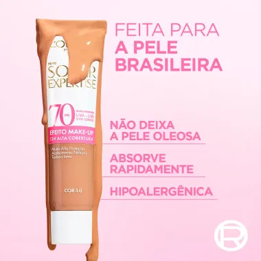 Protetor Solar L'Oréal Paris Solar Expertise Efeito Make Up FPS70 Cor 3.0 30g