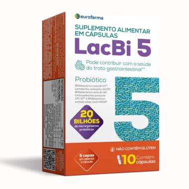Lacbi 5 Probiotico com 10 Cápsulas