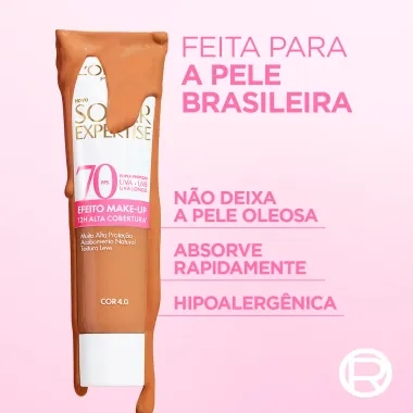 Protetor Solar Facial L'Oréal Solar Expertise FPS 70 Efeito Make UP Cor 4.0 30g