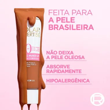 Protetor Solar Facial L'Oréal Solar Expertise FPS 70 Efeito Make UP Cor 5.0