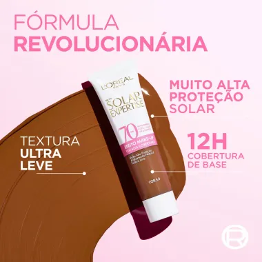 Protetor Solar Facial L'Oréal Solar Expertise FPS 70 Efeito Make UP Cor 5.0