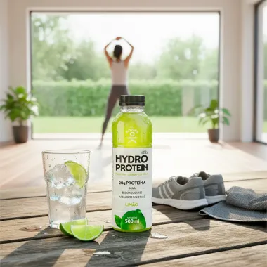 Hydro Protein Moving Sabor Lim&atilde;o com 20g de Prote&iacute;na e BCAA Zero A&ccedil;&uacute;car 500ml