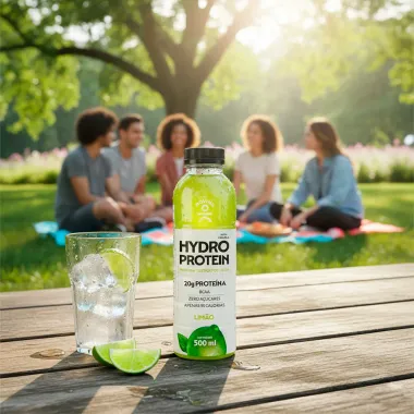 Hydro Protein Moving Sabor Lim&atilde;o com 20g de Prote&iacute;na e BCAA Zero A&ccedil;&uacute;car 500ml