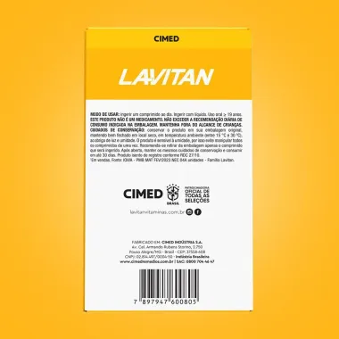 Lavitan Zinco Quelato 29,59mg com 30 Comprimidos Revestidos