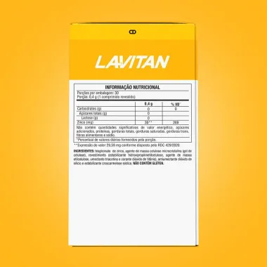 Lavitan Zinco Quelato 29,59mg com 30 Comprimidos Revestidos