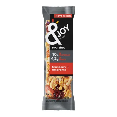 Barra de Proteína &Joy Sabor Cranberry e Amarantos com 10g de Proteína 35g