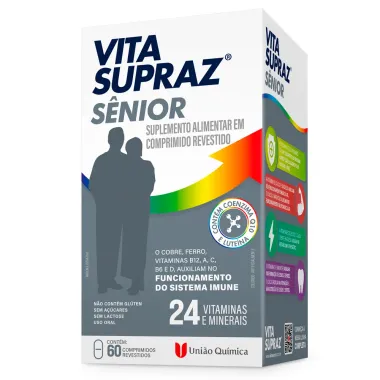 VitaSupraz Sênior 24 Vitaminas e Minerais com 60 Comprimidos Revestidos