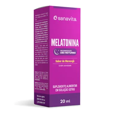 Melatonina Sanavita Sabor Maracujá Gotas com 20ml