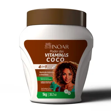 Creme de Tratamento Inoar Poder das Vitaminas Coco 4 em1 1Kg