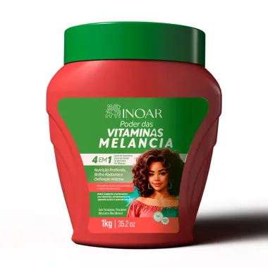 Creme de Tratamento Inoar Poder das Vitaminas Melancia 4 em 1 1Kg
