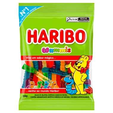 Balas de Gelatina Haribo Wummis Sortidas 80g