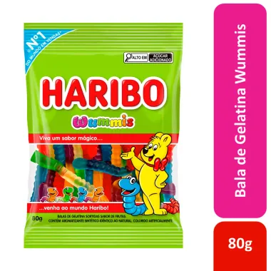 Balas de Gelatina Haribo Wummis Sortidas 80g