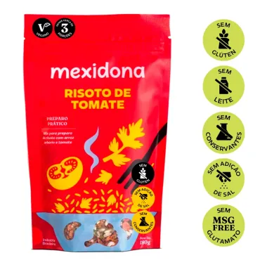 Risoto de Tomate Mexidona  Arroz Arborio e Tomate Desidratado 180g