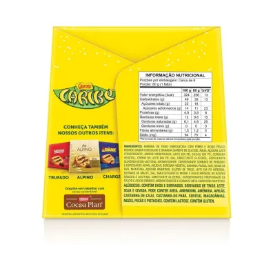 Panettone Garoto Caribe Sabor Banana Passa e Recheio Cremoso Sabor Chocolate 450g