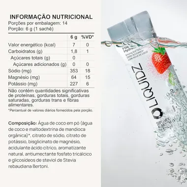 Liquidz Power Hydration Sabor Morango com Kiwi 6g