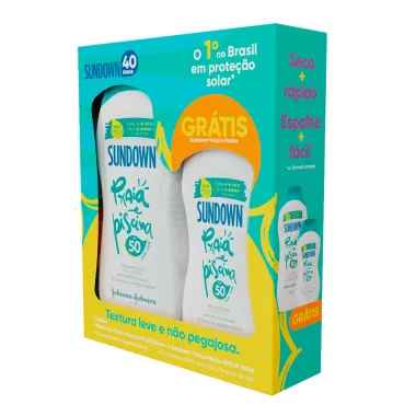 Protetor Solar Sundown Praia e Piscina FPS 50 200ml e Ganhe Protetor Solar Sundown 100ml