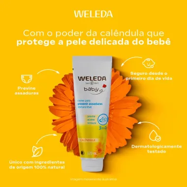 Weleda Baby Creme Preventivo de Assaduras Cal&ecirc;ndula 120ml