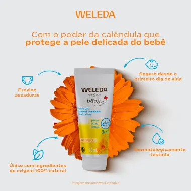 Weleda Baby Creme Preventivo de Assaduras Cal&ecirc;ndula 75ml