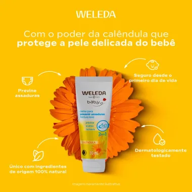 Weleda Baby Creme Preventivo de Assaduras Cal&ecirc;ndula 30ml