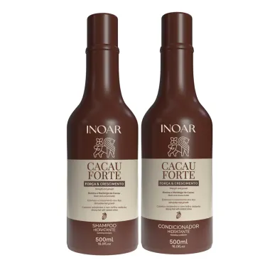Shampoo e Condicionador Inoar Cacau Forte Força e Crescimento 500ml