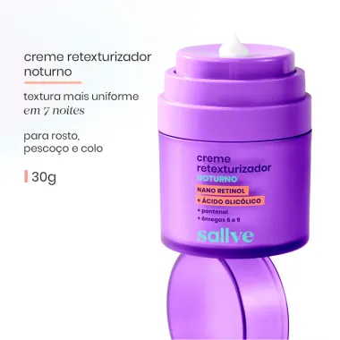 Creme Retexturizador Sallve Noturno 30g