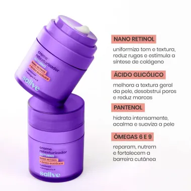 Creme Retexturizador Sallve Noturno 30g