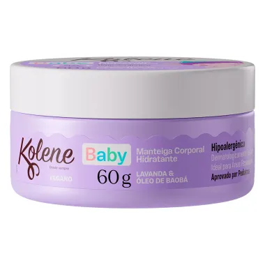 Manteiga Corporal Hidratante Kolene Baby Lavanda e Óleo de Baobá Vegano 60g