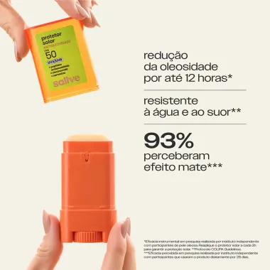 Protetor Solar Sallve Bast&atilde;o FPS 50 Antioleosidade 15g
