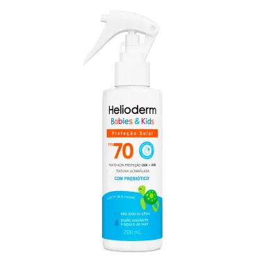 Protetor Solar Helioderm Babies e Kids FPS 70 com Prebiótico Spray 200ml
