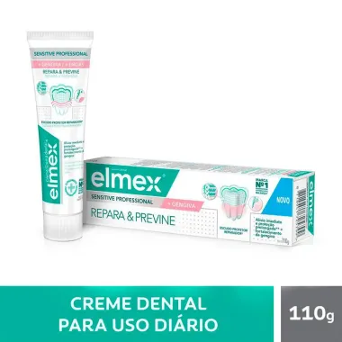 Creme Dental Elmex Sensitive Professional + Gengiva Repara & Previne 110g