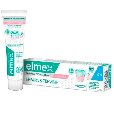 Creme Dental Elmex Sensitive Professional + Gengiva Repara & Previne 110g