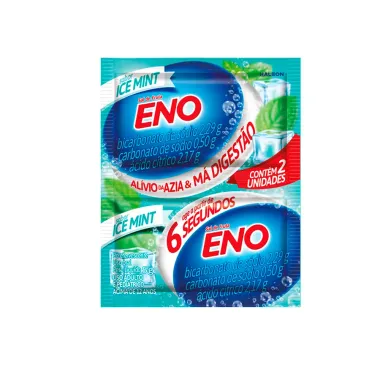 Sal de Fruta Eno Ice Mint  com 2 envelopes de 5g cada