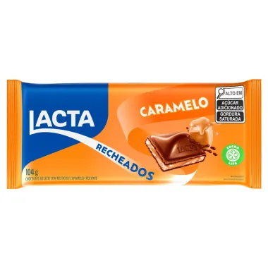 Chocolate ao Leite Lacta Recheados Caramelo 104g