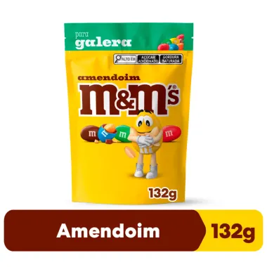 Confeito de Chocolate ao Leite M&M's Amendoim 132g