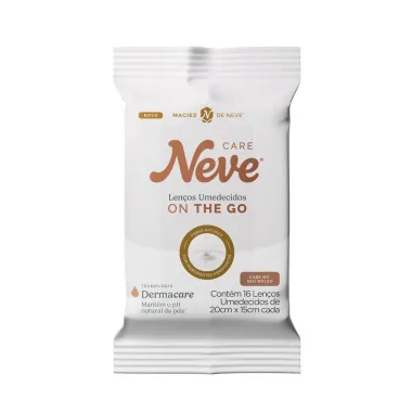 Len&ccedil;o Umedecido Neve Care On The Go 16 Unidades