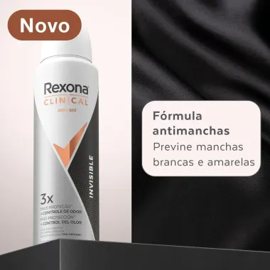 Desodorante Rexona Aerosol Clinical Invisible 150ml