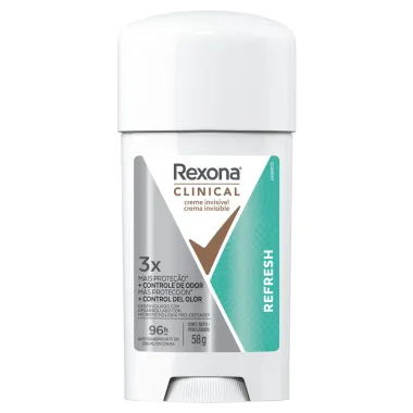 Desodorante Antitranspirante Rexona Clinical Creme Refresh 58g